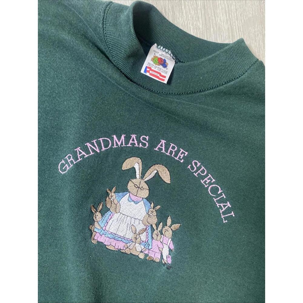 Vintage 90s FRUIT OF THE LOOM USA Women’s Large Grandmas Special Sweatshirt